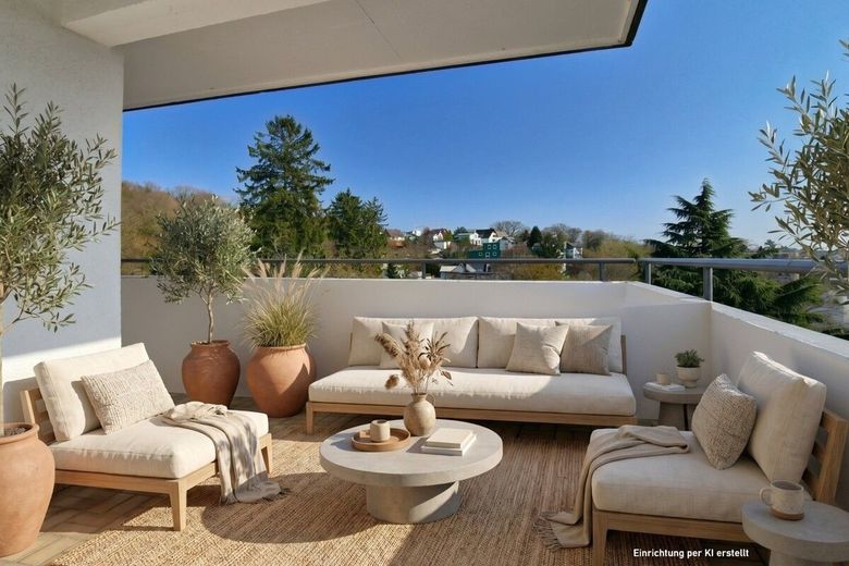 Top geschnittene 4 Zi Whg mit Lift nahe dem Kurpark – Loggia mit Blick und viel Platz