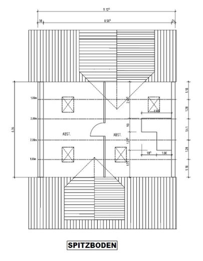 Traumhafte 3-Zimmerwohnung mit Blick zum Herkules – Grundriss begehbarerSpitzboden