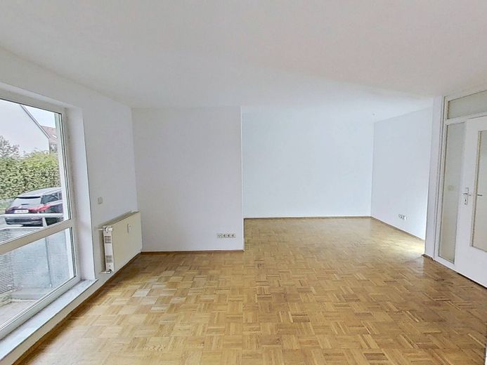 Moderne 3-Zimmer-Wohnung im Wohnpark Biestow – Ansicht III: Wohnzimmer mit Z…