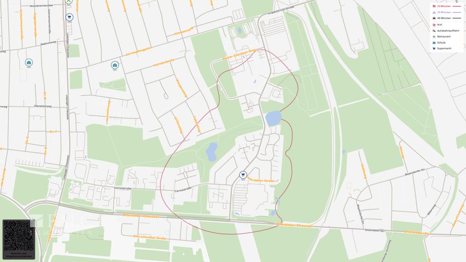 Provisionsfrei! 2-Zi-Wohnung mit Garten und Stellplatz in ruhiger Lage von Magdeburg Hopfengarten – Lageplan