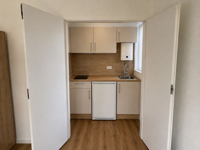 Frisch renoviertes Apartment mit neuer Einbauküche und Balkon – Küche