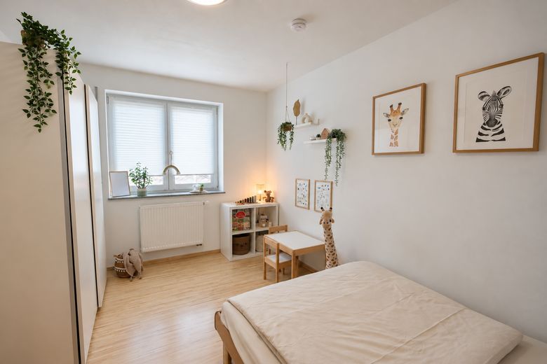 Vivir completamente amueblado con 190 m² de jardín privado y 117 m² de superficie habitable – Kinderzimmer