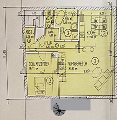 Großzügige teilmöblierte Loft-/ Galerie-Wohnung in Regensburg West – Grundriss Wohnung