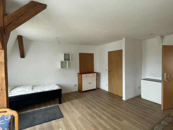 Leipzig-Lindenau'da ankastre mutfaklı şirin 1 odalı çatı katı dairesi – Fotoğraf 2