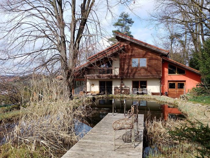 Südseite mit Schwimmteich