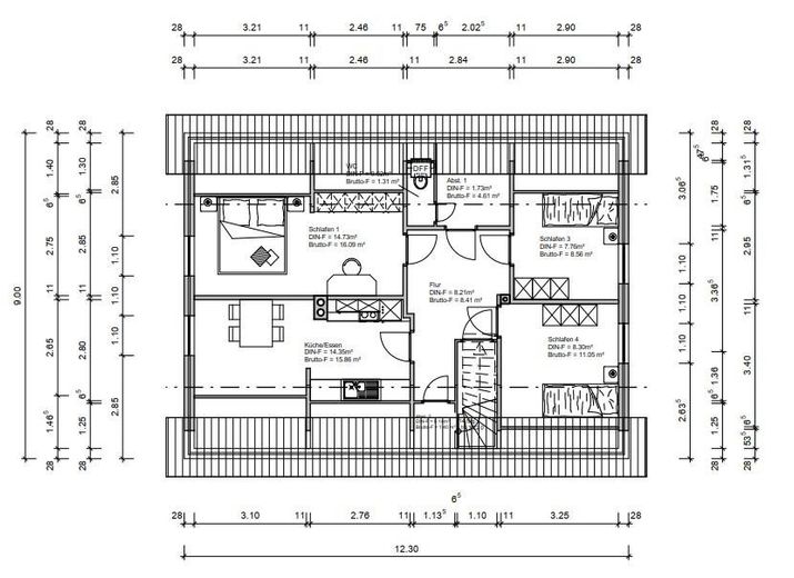 Grundriss Obergeschoss