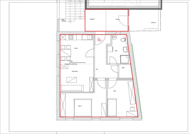 Primera ocupación: compacto apartamento de 3 habitaciones en una zona tranquila – Grundriss