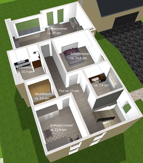 Schematischer Grundriss OG