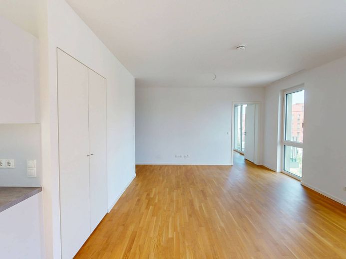 Geräumige 2-Zimmer-Wohnung mit EBK und 2 BALKONEN im Stadtquartier 'Ferdinand's Garden' – Ansicht IV: Wohn- und Esszimm…