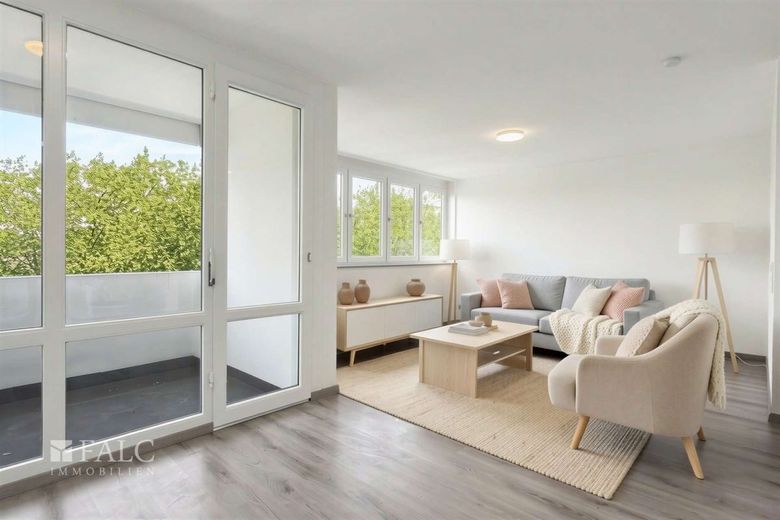 Kleine Einheit, großes Potenzial - kernsaniertes Apartment als attraktive Kapitalanlage – Wohnzimmer Visualisierung
