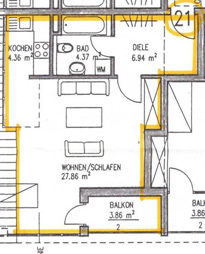 Genehmigte Ferienwohnung in Top-Lage von Rust | Nur ca. 300 m vom Europa-Park |  Bruttorendite 9,5 % – Grundriss der Wohnung