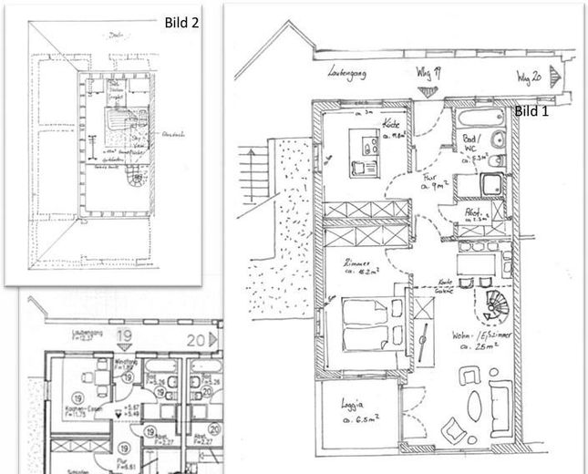 well-located maisonette condominium apartment with underground parking, only 200m to Wiesengrund! – Grundriss Wohnung
