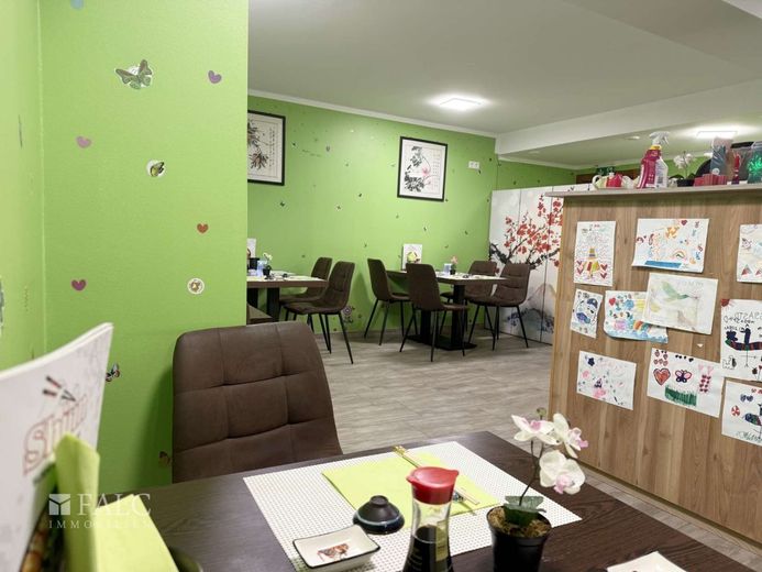 Ihr neues Sushi-Restaurant: Attraktive Gewerbefläche in bester Lage – Essbereich