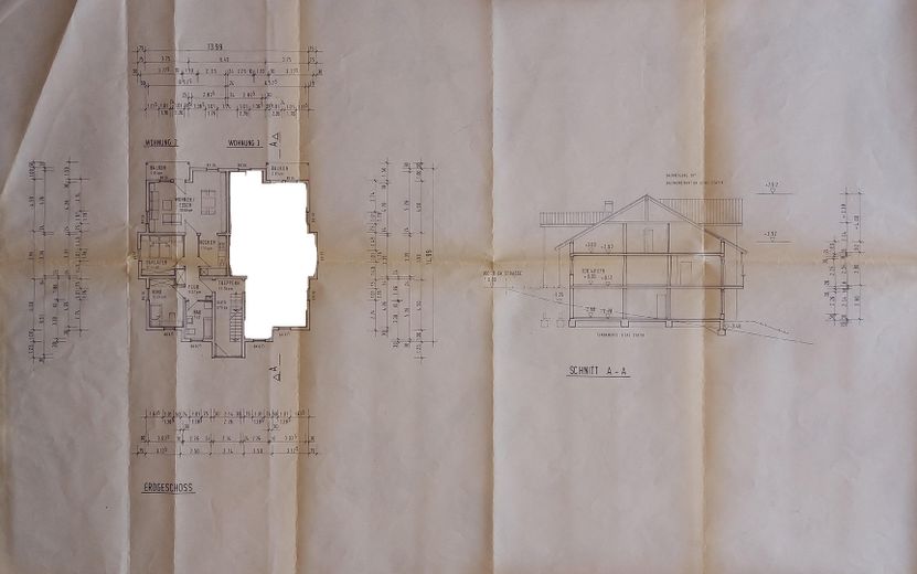 Moderne 3-Zi.-EG-Wohnung mit Blick übers Tal in Heppenheim-Kirschhausen – Grundriss mit Seitenansicht