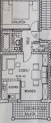 Charmante 2-Zimmer-Wohnung mit Balkon, Stellplatz und Einbauküche – Erstbezug nach Renovierung – Grundriss