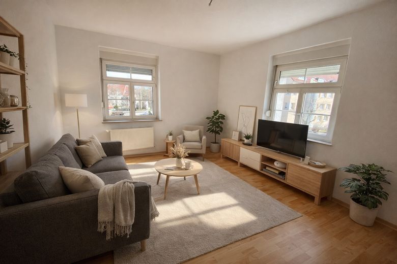 Wohnzimmer Ki möbliert