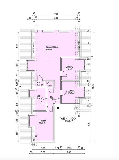 Wohn(t)raum vor den Toren Hamburgs: 4-Zimmer-Wohnung mit eigener Terrasse – Grundriss WE 4, OG