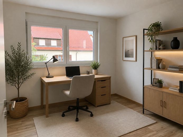 Living with panoramic views of the Schönbuch in Pliezhausen-Rübgarten – Büro Obergeschoss