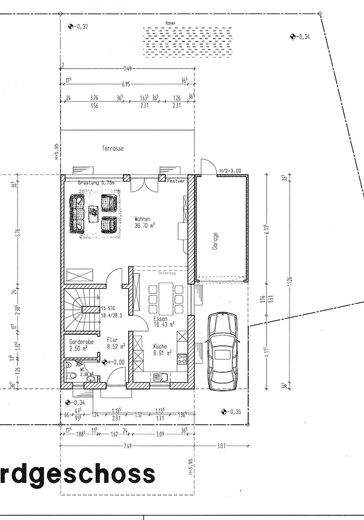 SENZA PROVVIGIONE! Ampia casa bifamiliare a Landshut-Wolfgang, su un lotto d’angolo con spazio per camper e altro. – Grundriss EG