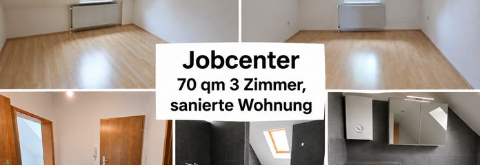 Jobcenter – je nieuwe woning is klaar! Job Center – je nieuwe appartement staat klaar om te betrekken! – Wohnung