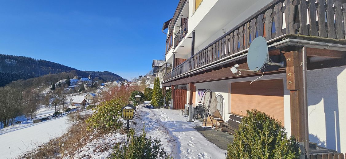 Unser Balkon im 1. Stock