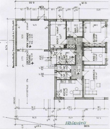 Grundriss EG mit Garage