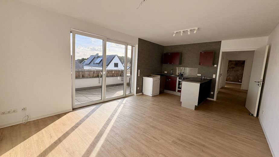 Wymarzone mieszkanie 2 ½-pokojowe z południowo-zachodnim tarasem na dachu w zielonym Schermbeck – Wohn-/ Esszimmer (ohne Küche)