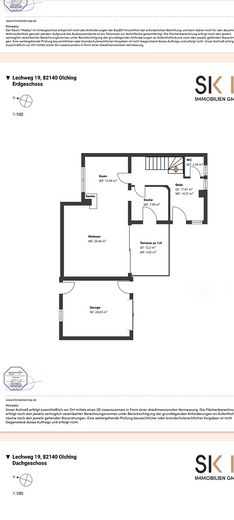 Bliźniak w Olching, ok. 283 m² pow. działki, ok. 155 m² pow. mieszkalnej, w najlepszej lokalizacji, bez prowizji, od osoby prywatnej – Grundriss EG
