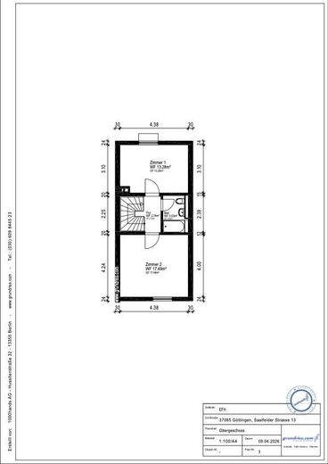 Bezugsfertig renoviertes Reihenhaus in Geismar – Grundriss OG