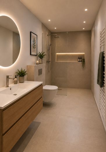 Kernsaniertes Loft in Stuttgart-Hedelfingen | Neubaukomfort mit Wärmepumpe & Fußbodenheizung – Badezimmer