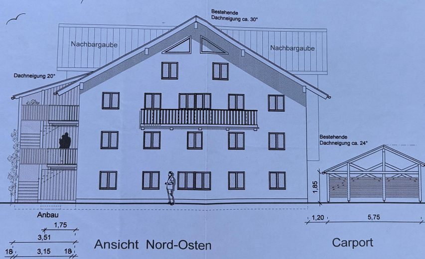 Wunderschöne, helle Galeriewohnung 4-Zimmer – Ansicht Nord-Osten