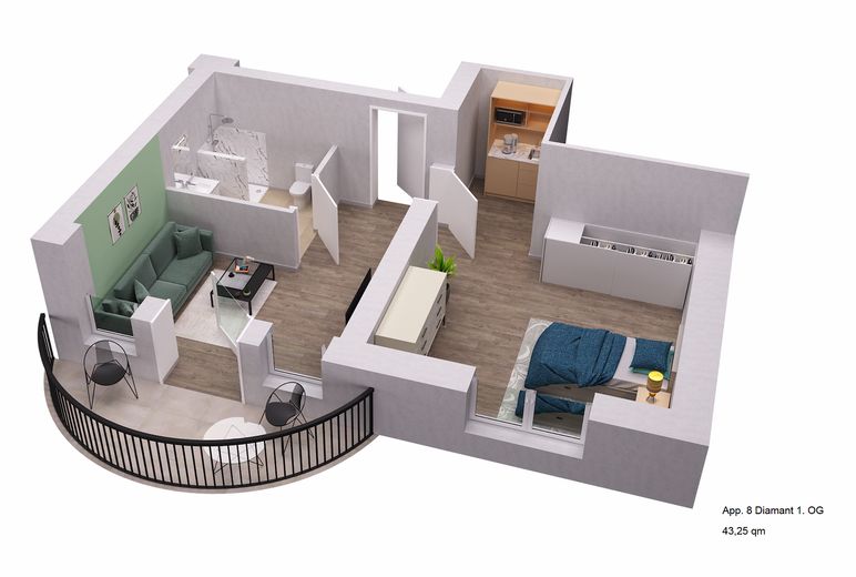 Grundriss 3 D