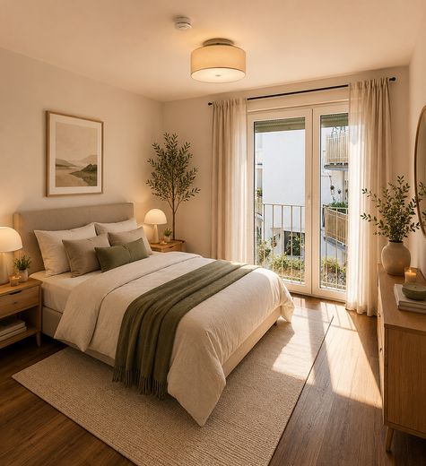 *Neuwertig* 2-Zimmer-Wohnung mit Balkon in Offenbach – Schlafzimmer