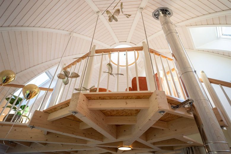 HORN IMMOBILIEN ++ Wustrow Kugelhaus am See - das "Kugellager" in hochwertiger ökologischer Bauweise – Luftraum