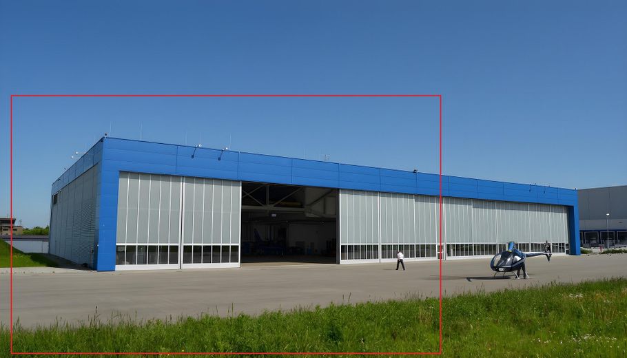 Exklusiver Hangar mit Flugfeldzugang – Werkstatt, Büro & Vorfeld | Neuhausen ob Eck – Außenansicht