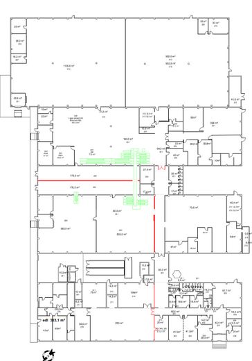 Gewerbehalle 5 Euro pro Quadratmeter,  Teilbar ab 500 Quadratmeter möglich – Grundriss Halle 1-4 ca. 6900qm