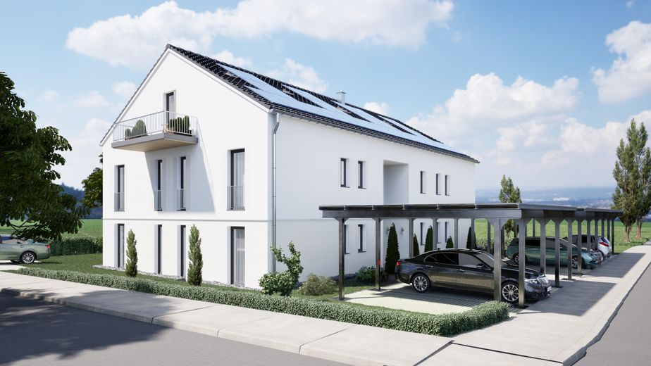 Wunderschöne 3,5-Zimmer-OG-Neubauwohnung in Randlage in Heldenstein – Visualisierung (mit Vorbehalt)