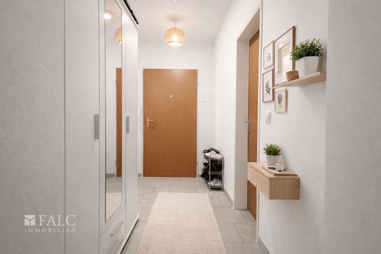 Gepflegte 1-Zimmer-Wohnung mit Balkon - vermietet und ideal für Kapitalanleger – Flur - Ki