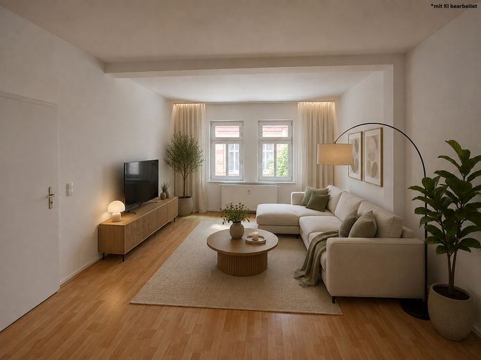 Schöne 3-Raum-Wohnung im Zentrum von Bad Langensalza – Wohnzimmer Beispieleinrichtung
