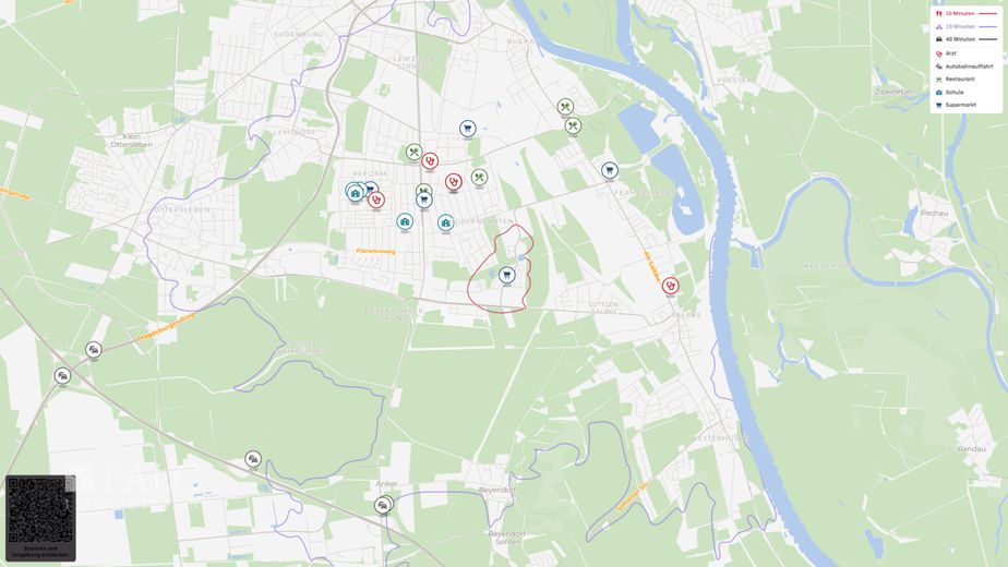 Provisionsfrei! 2-Zi-Wohnung mit Garten und Stellplatz in ruhiger Lage von Magdeburg Hopfengarten – Lageplan