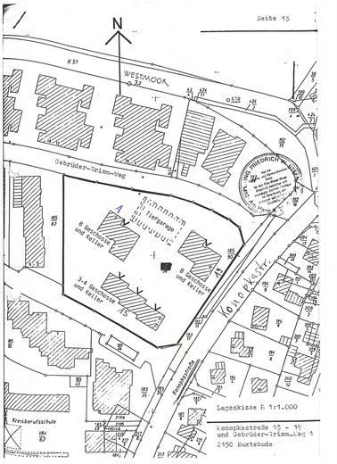 Buxtehude-Zentrum, helle renovierte 2 Zi. Wohnung – Lage in Buxtehude