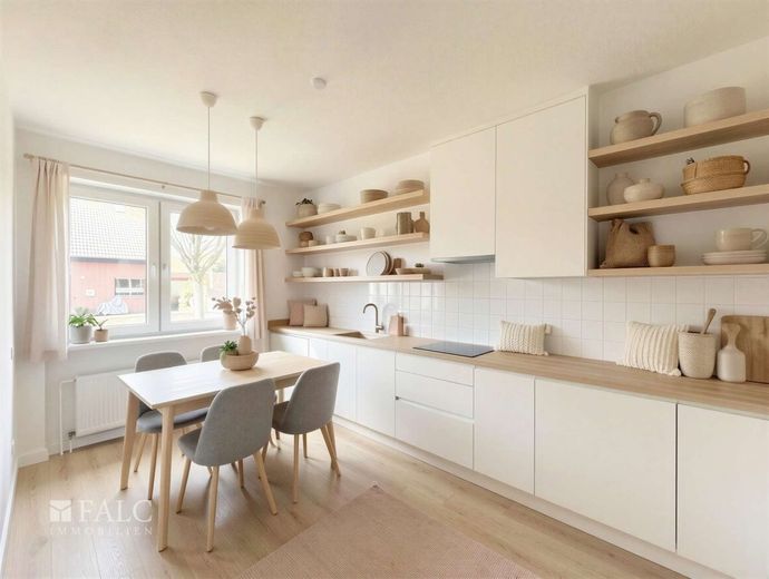 Nottuln nähe Münster - 5-Zimmer Doppelhaushälfte mit Garage, Garten und Keller – Küche - (KI generiert)