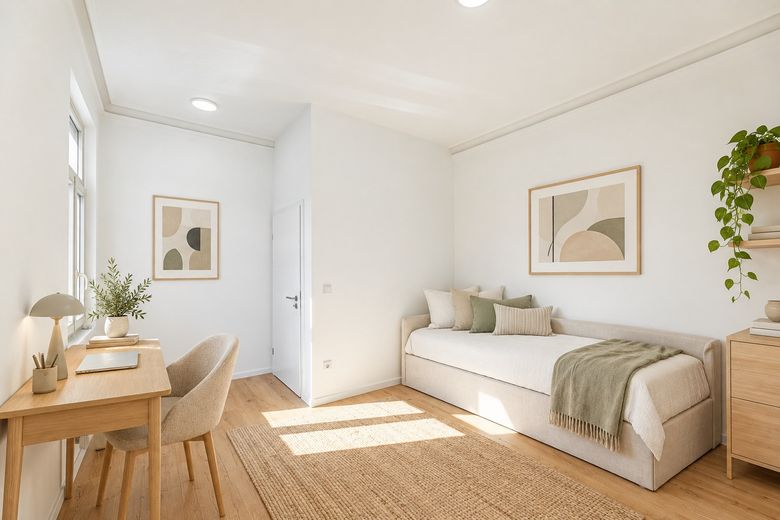 TOP gerenoveerde Altbau 3-kamerwoning! – Schlafzimmer Beispiel