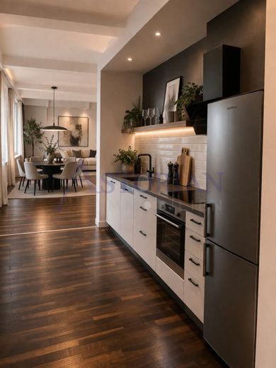 Bezugsfreies Loft in Neukölln - teilbar in 2 oder 3 Zimmer, Wohn- oder Gewerbenutzung – KÜCHE - mit KI eingerichtet