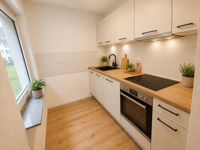 Vacant 2-room apartment | freshly renovated | raised ground floor | garden view | no commission – Foto 8