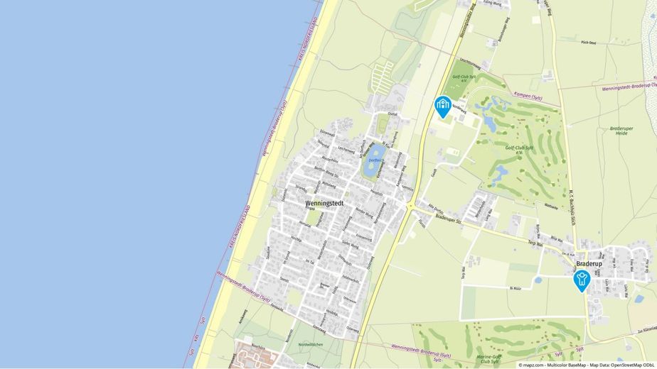 Sylt pur in Wenningstedt: Begehrte Lage wartet auf Sie! – Geolyzer Kartenausschnitt