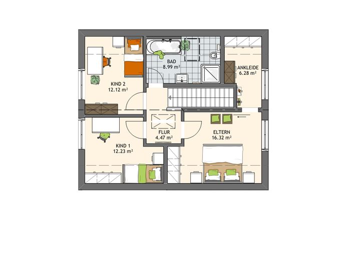Neuwertiges KfW-55-Einfamilienhaus mit Wintergarten, Weitblick und großem Garten – provisionsfrei – OG