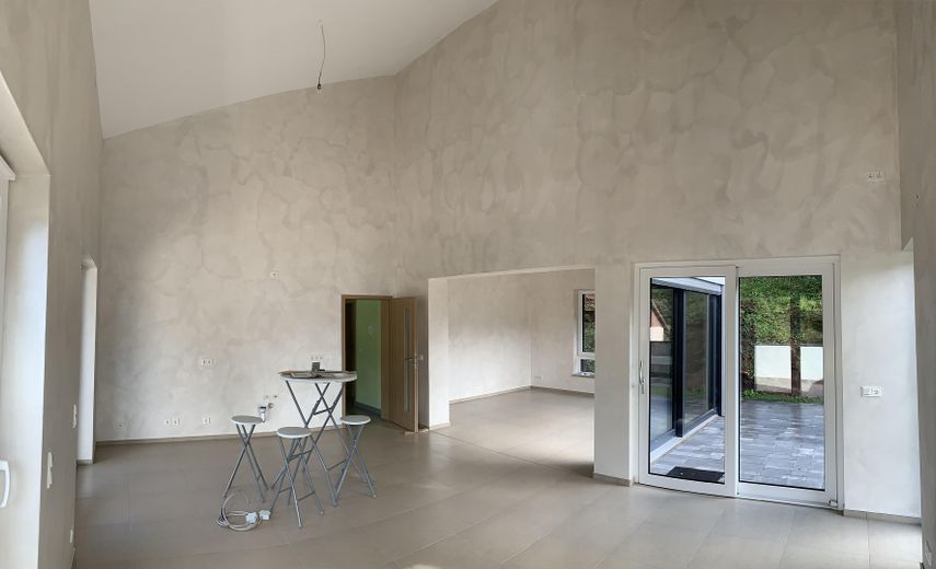 Ess.-, Küche, Blick Terrasse