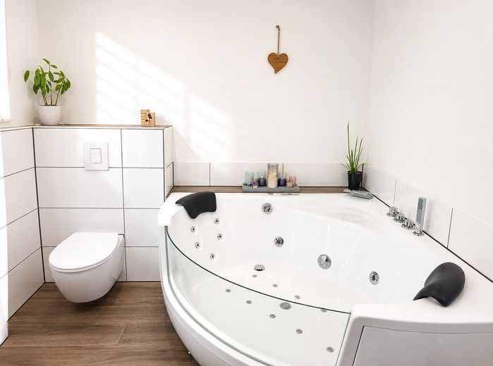 Zmodernizowany dom dwurodzinny z działką o powierzchni 1.219 m² · Klasa energetyczna A – Whirlpoolwanne EG