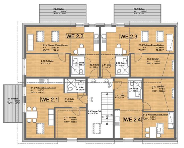 Kapitalanlage mit Perspektive – 2-Zimmer-Apartment in Nürnberg-Reichelsdorf – Grundriss_DG